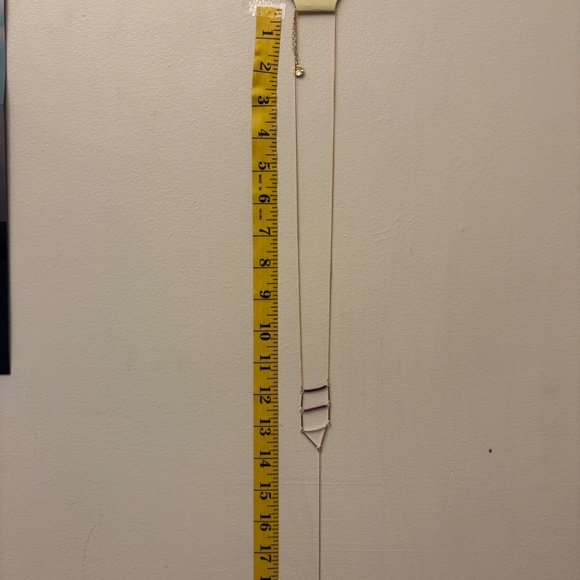 Elly Long Geometric Pendant Necklace - Picture 5 of 5